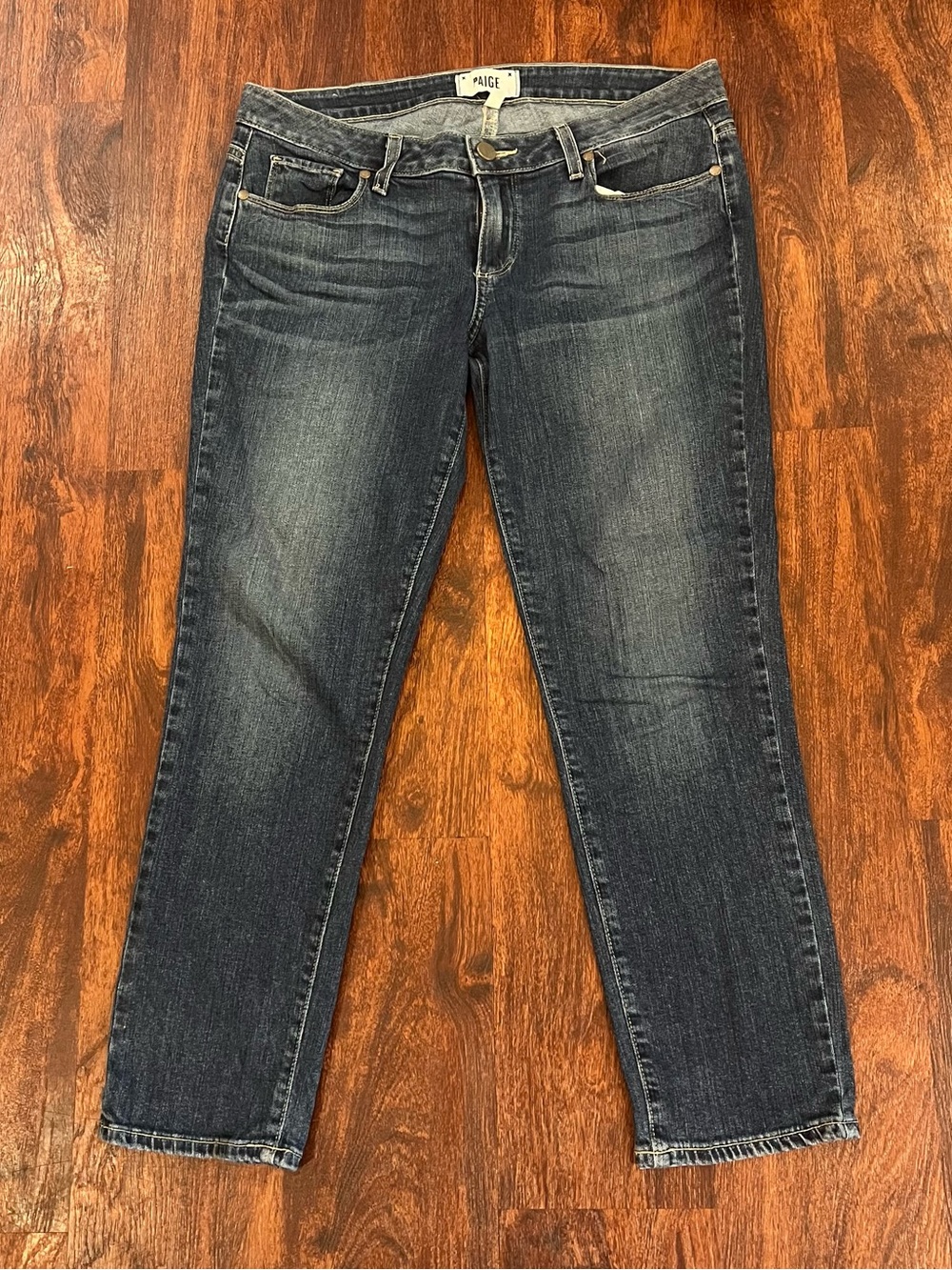 PAIGE Women’s Straight Leg Jeans - Dark Blue Wash great condition